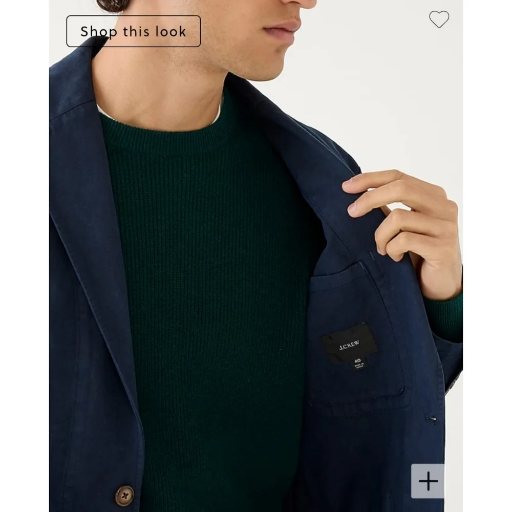 NWT J. Crew Garment-Dyed Cotton-Linen Blend Chino Suit Jacket - Picture 4 of 14